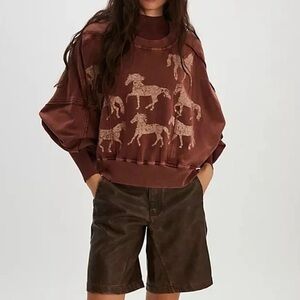 NWOT Free People Gaia Sweatshirt